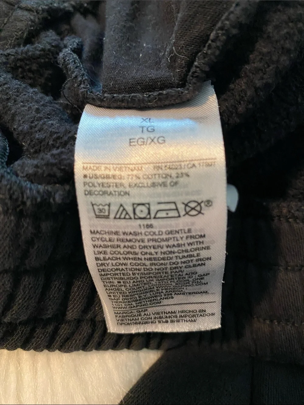 GAP Kids Black Logo Elastic-Waist Sweatpants